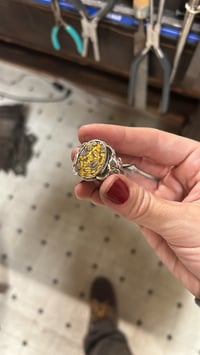 Image 3 of Jasper inlay skull ring size 11