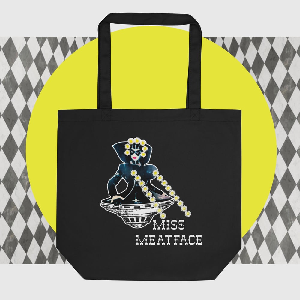 New! Miss Meatface Flower Power Organic Cotton Tote Bag