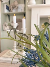 Image 2 of Vintage Cream Candlesticks 