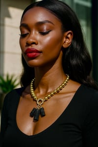 Image 3 of Divine Armor Necklace – Gold Hematite & Black Tourmaline Protection