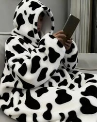 Image 1 of Plush Hooded Blanket