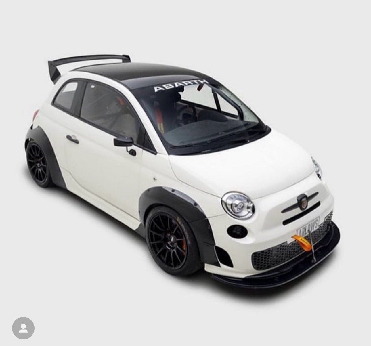 Fiat 500 / 595 / 695 - Track Spoiler Version (Carbon or Fibre Glass blade)  | Track Car Aero