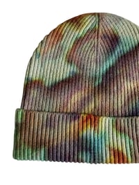 Image 4 of Adult Knit Cuff Beanie in Alchemy Ice Dye