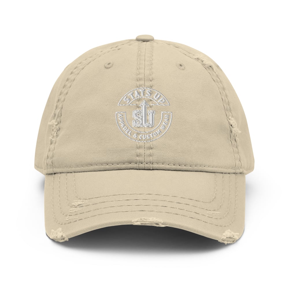 Image of Distressed Otto Cap (White Logo)