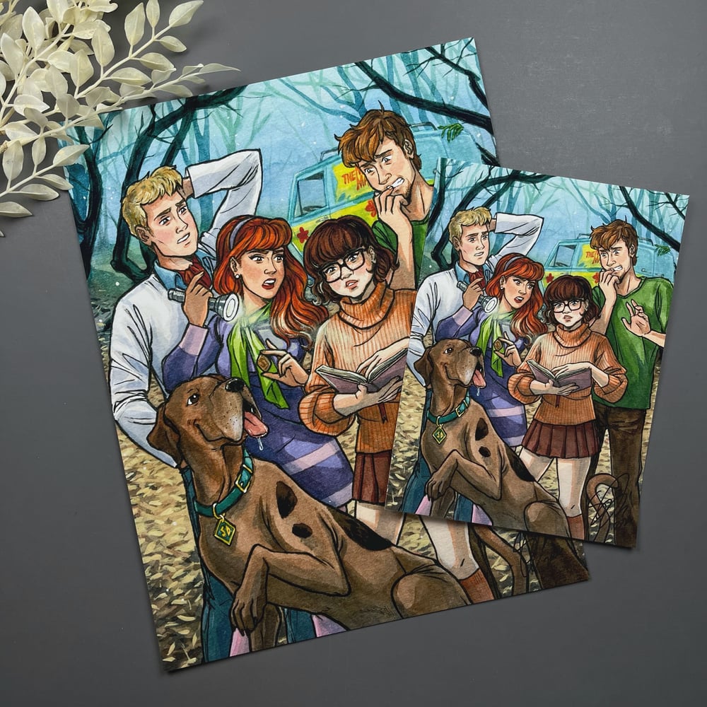 Meddling Kids Signed Watercolor Print