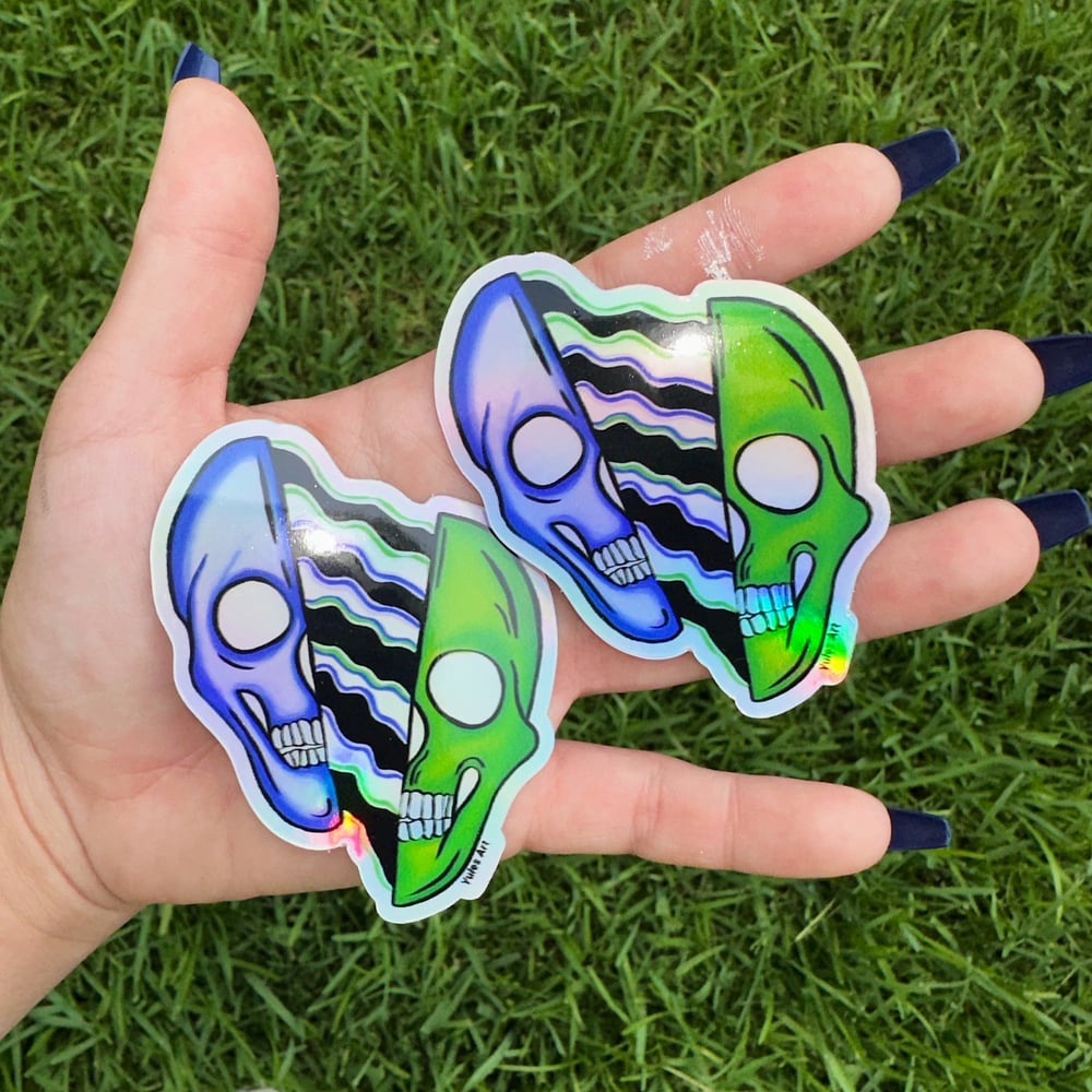 Image of Holographic two faced stickers 