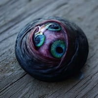 Image 7 of Custom Swappable Phone Grip for smartphones, three iris, reflective pupils, glow in the dark