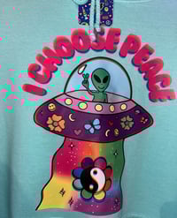 Image 2 of I Choose Peace Hoodie in baby blue