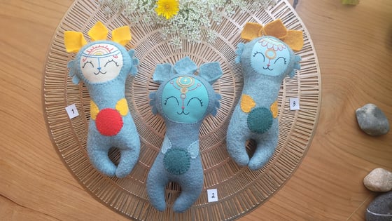 Image of Space Beans in shades of blues