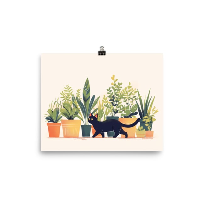 Plant Based Kitty - Art Print 