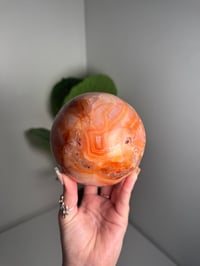 Image 1 of XL BANDED CARNELIAN SPHERE -MADAGASCAR- C