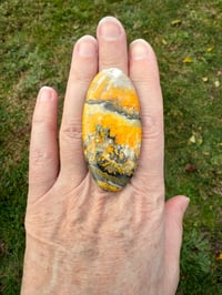 Image 1 of Bumblebee jasper size 8 wrap band for Stacey