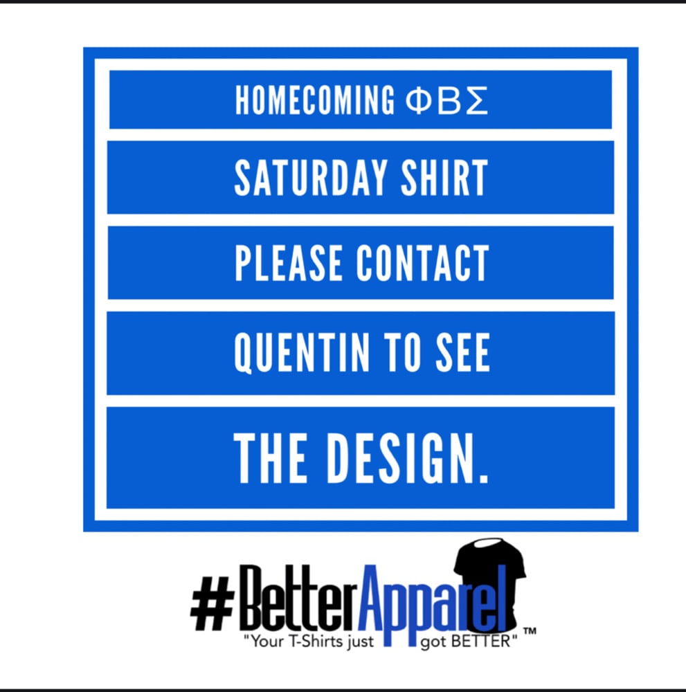 Image of ΦΒΣ Homecoming 2025 Saturday Shirt