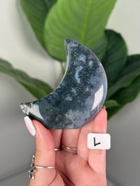Image 12 of MOSS AGATE SELF STANDING MOONS