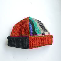 Image 1 of Reworked Reversible Beanie Multi  Color x Red