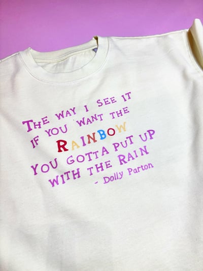 Image of Rainbows and rain adult and mini (matching) 