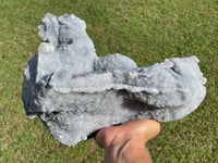 Image 12 of Large UV Calcite On Druzy Quartz Statement Piece #1924