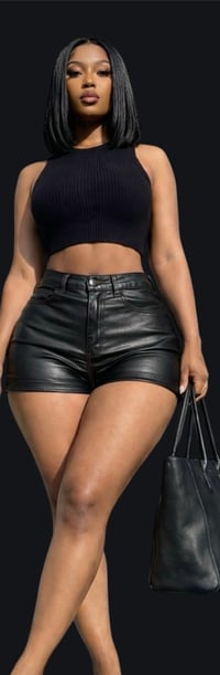Faux Leather Mini Shorts