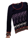 70s British camel and snake sweater