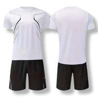 Conjunto deportivo blanco para hombre, camiseta de manga corta transpirable y sedosa