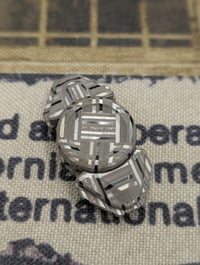 Image 1 of *Drop Spinner LordVader-Bar in Basket Weave Zircuti Etched