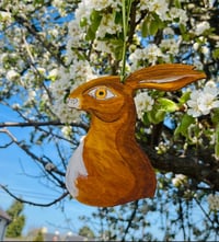 Image 1 of Handpainted Hare wall charms and brooches