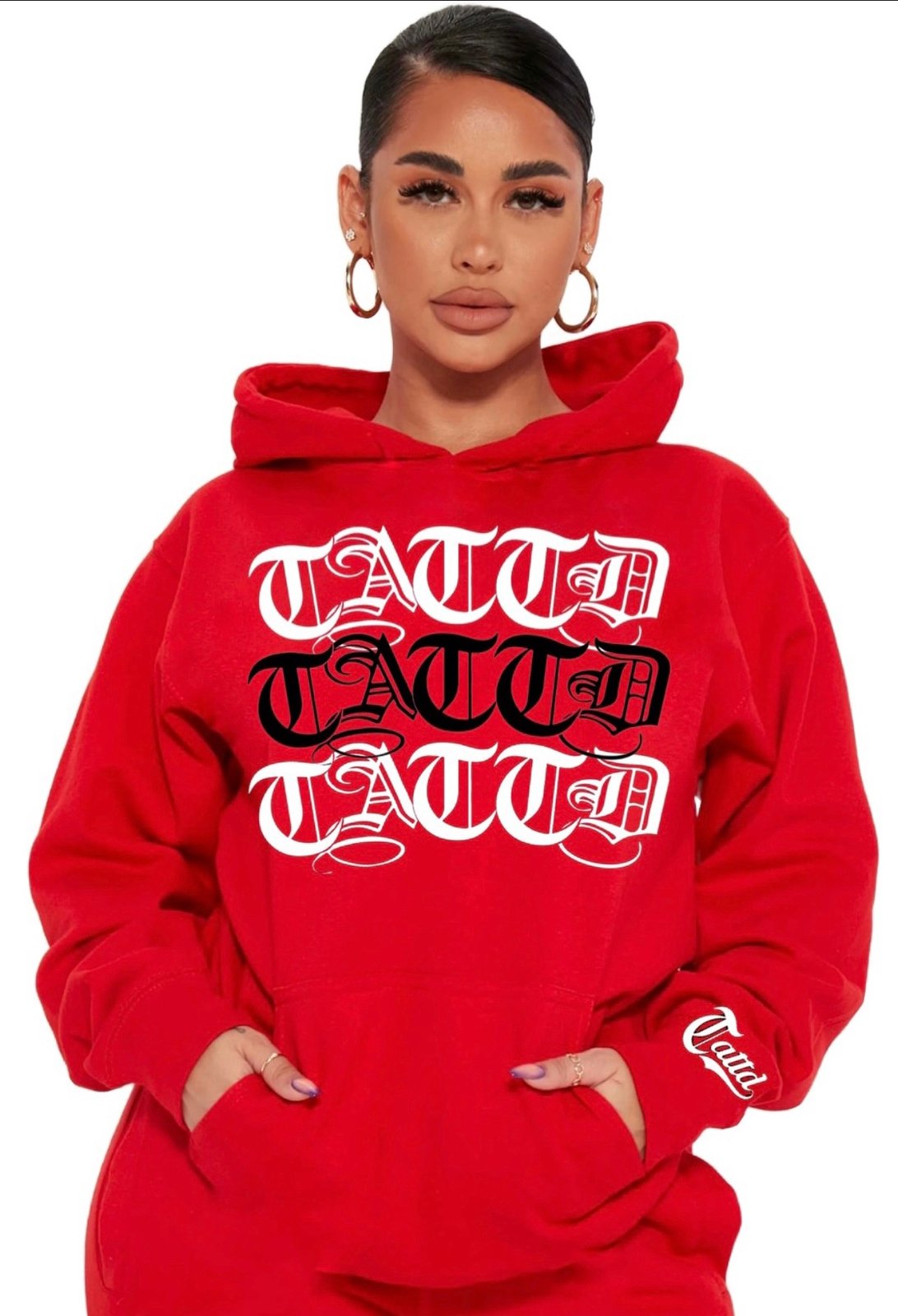 FLAME RED TATTD OG HOODIE TATTD CLOTHING