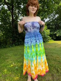 Image 4 of Large Rainbow Smocked Tube Dress