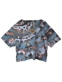 Image 2 of XL Crop Tee in Ember Ice Dye 2