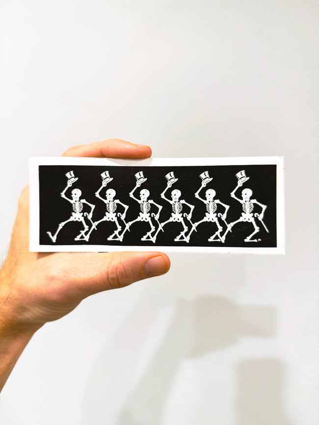 Grateful Dead 90s Dancing Skeletons 6” Sticker 