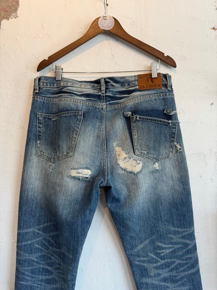 Image of Hysteric Glamour Floral Patch Denim