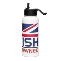 Image 3 of British Veteran Owned Stainless steel water bottle with a straw lid