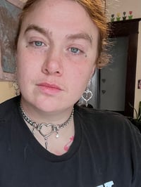 Image 5 of Spikey Heart Earrings