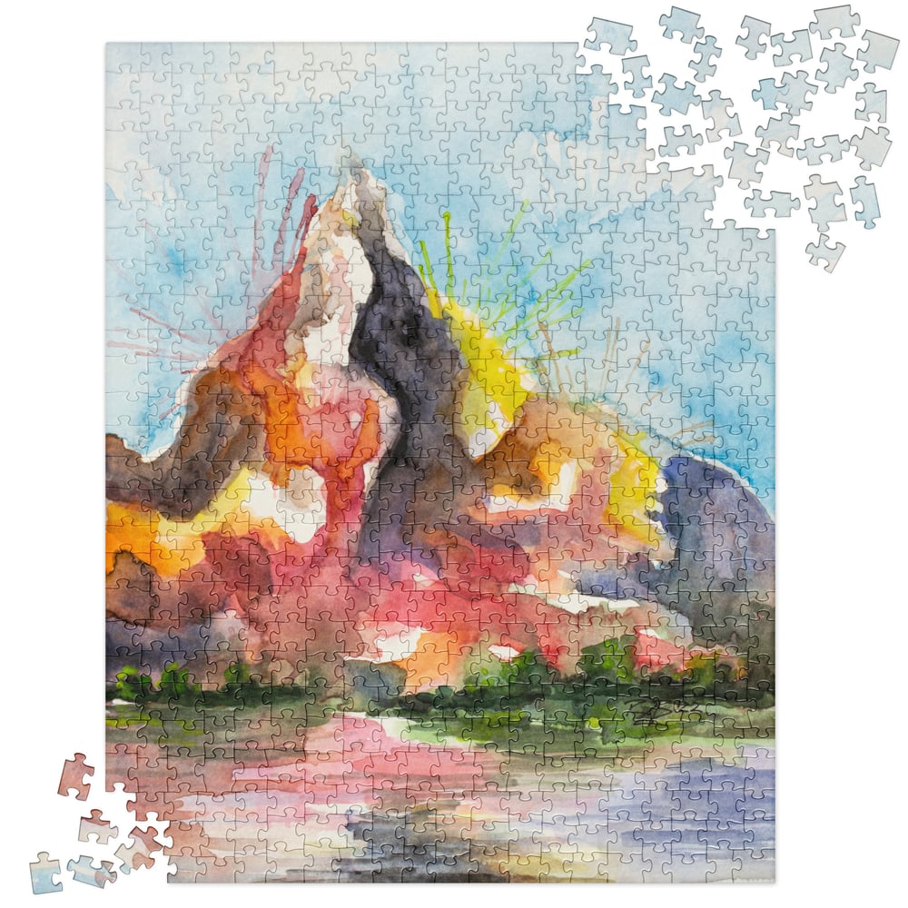 Image of ||| Jigsaw puzzle ||| - "The Mountains Were Peaceful that Day... Pt. 1"