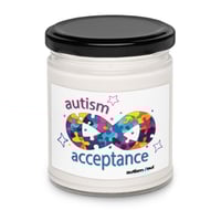 Image 4 of autism acceptance autism soul Scented soy candle (1 secret scent!) :)