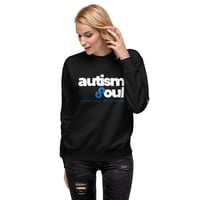 Image 2 of autism soul unisex Premium Sweatshirt black front, back and sleeve print