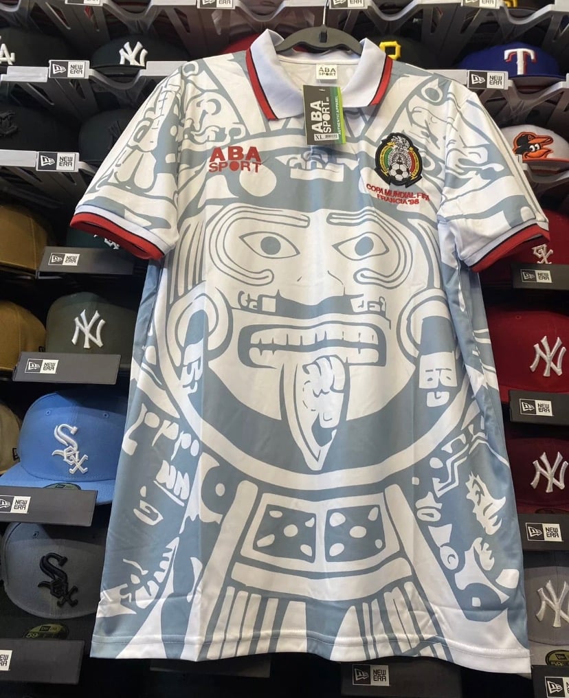 ウェア 1998 Mexico Blanco #11  ABA Sport Mexico 1998 Authentic HOME Soccer Jersey ABA Sport 2xl | eBay