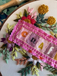 Image 3 of 8” ‘Crafty’ letters floral hoop