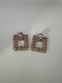 Image 3 of Diamanté Square earring