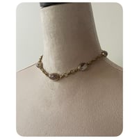 Image 3 of Five Stack Opal Choker Necklace in Solid Brass