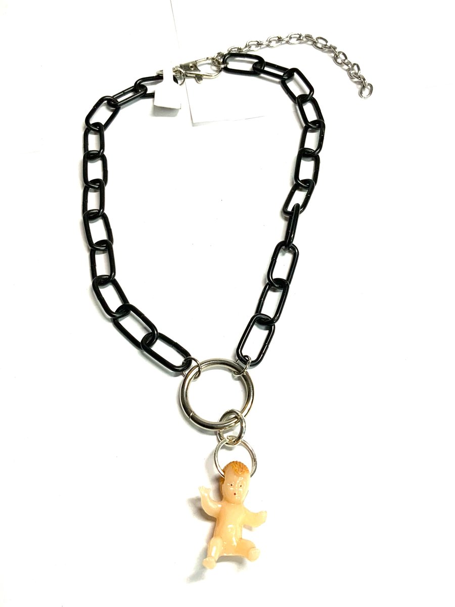 Image of Vintage Creepy Baby O-Ring Necklace