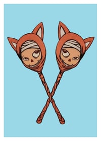 Image 1 of Postcard / Print - Rattle Twins of Evil