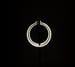 Image of Silver Ridged Large Thin Pierced Hoops 