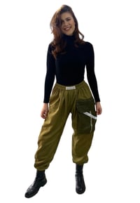 Image 5 of Olive Poplin Parachute Pants with ParaPockets