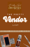 Pretty Vendor List 