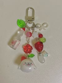 Image 1 of strawberry clay seal keychain 