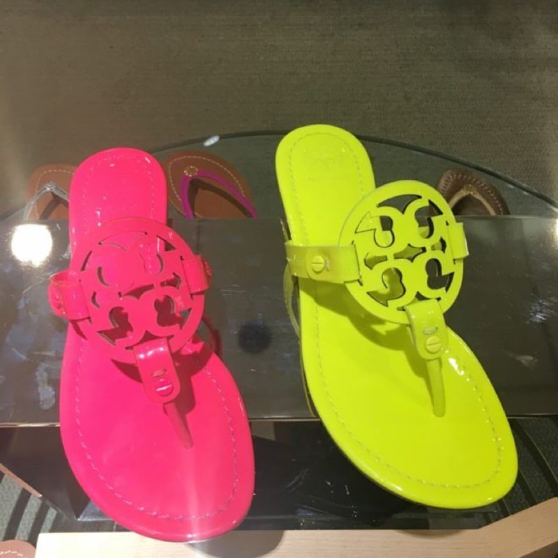 TB Neon Pink & Green slides 