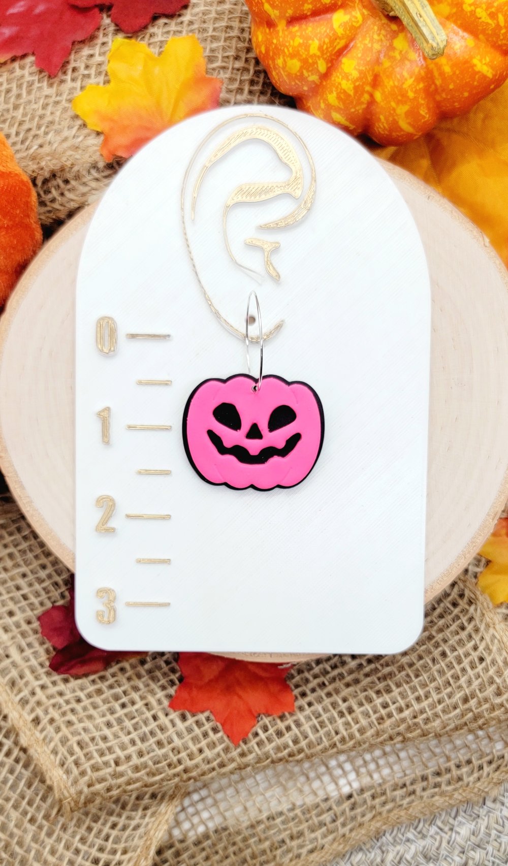 Image of Neon Jack-O-Lantern Hoops