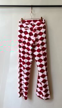 Image 2 of Red and white Pattern Pants
