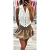 Beige Balloon Mini Skirt 